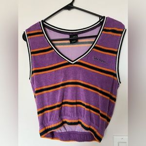 Urban Outfitters iets frans Terry V-Neck Tank Top, Size Medium